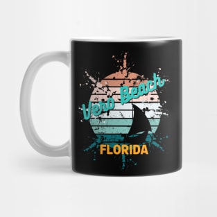 Vero Florida Retro Exploding Sunset Mug